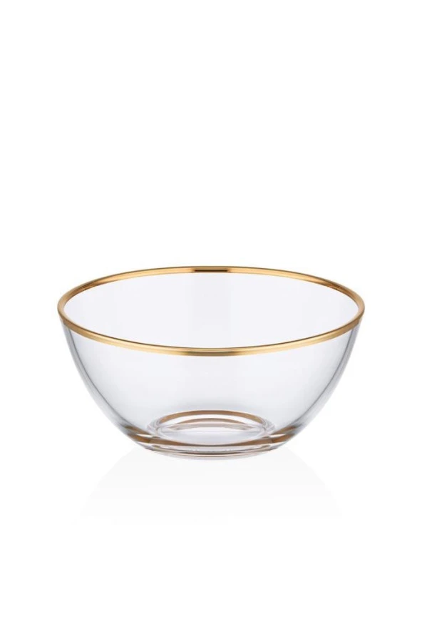 DECORİUM CAM KASE 20 CM DALIA ALTIN  M04187 ürün görseli 1