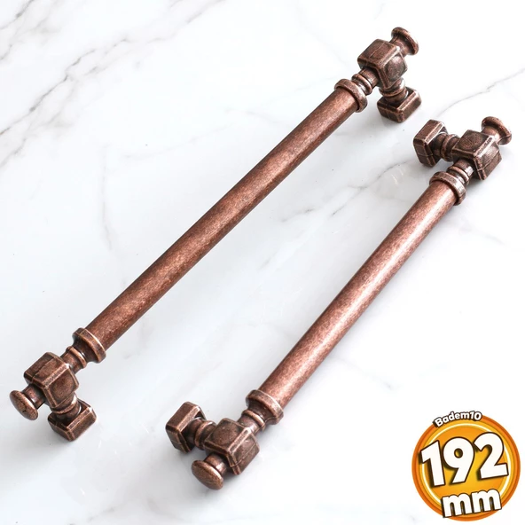 Talas Eskitme Antik Bakır Düz Metal 192 mm 19.2 cm Mobilya Mutfak Dolabı Dolap Kulpu Kulbu Kulpları ürün görseli 1