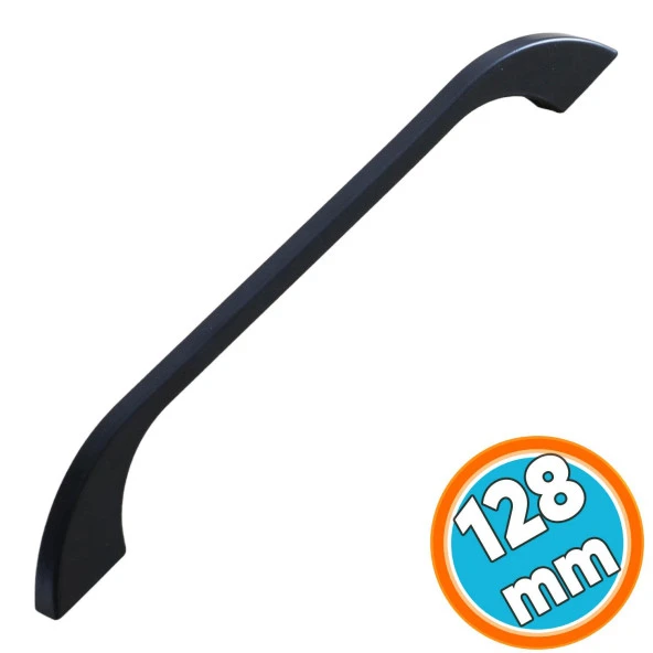 Metal Kulp Mobilya Mutfak Dolabı Çekmece Dolap Kulpları Kapak Kulpu Kulbu Siyah Renk 128 mm ürün görseli 1