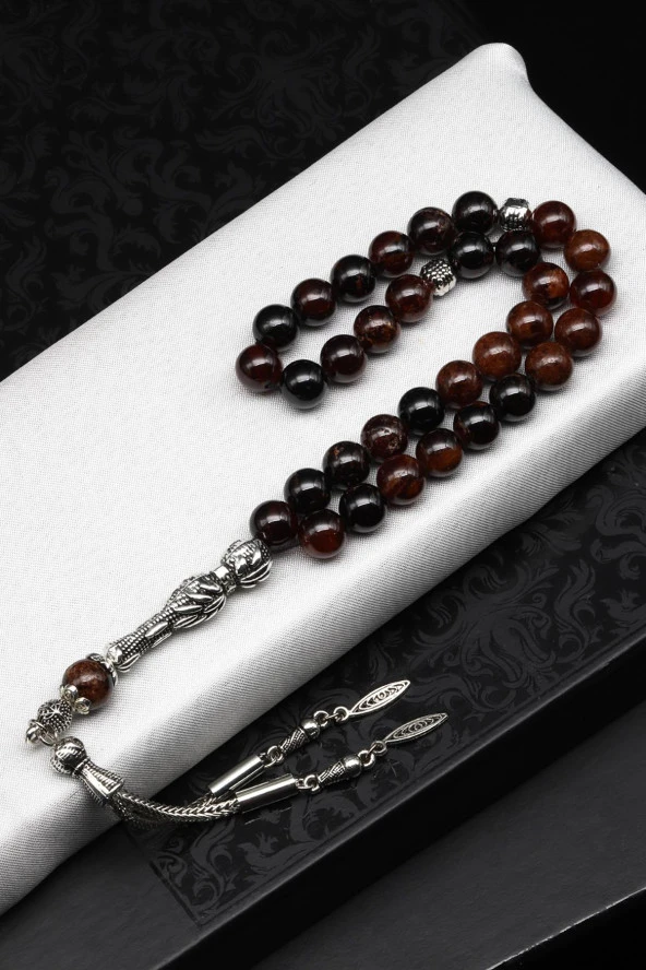 Garnet Doğal Taş Tesbih 8 mm Küre Kesim ürün görseli 1