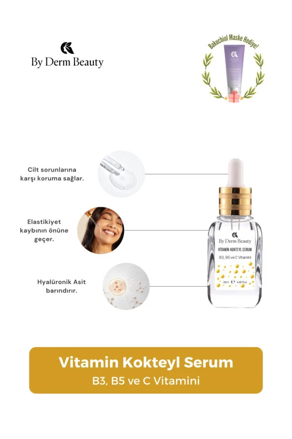 VİTAMİN KOKTEYL SERUM B3,B5 VE C VİTAMİNİ - 20ML ürün görseli 1