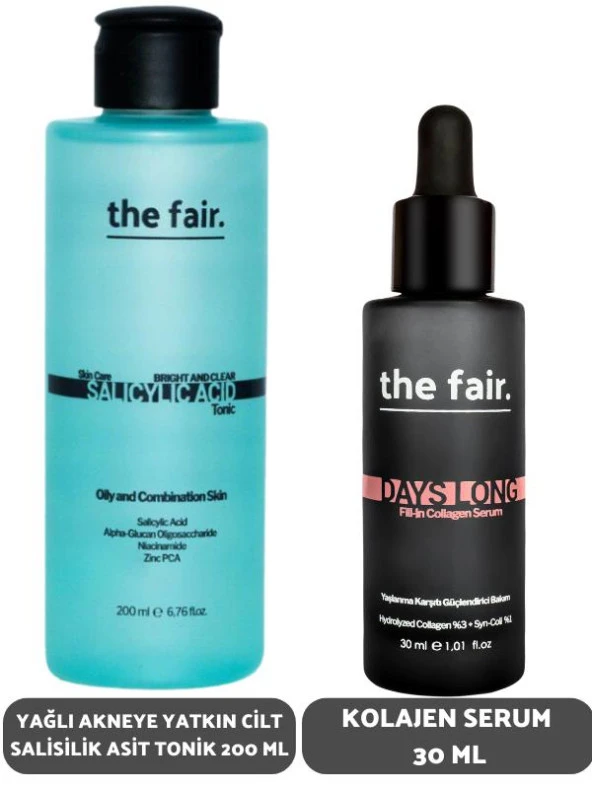 the fair. Yağlı Akneye Yatkın Cilt Salisilik Asit Tonik 200 ml ve Kolajen Serum 30 ml ürün görseli 1