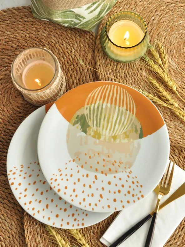 Hisar Ihlara 2 li Porselen Pasta Tabağo 21 cm ürün görseli 1