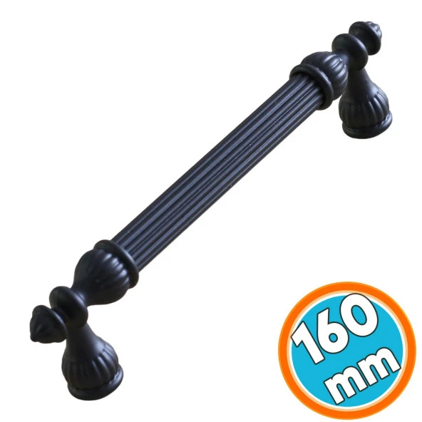 Mobilya Kulp Mutfak Dolabı Çekmece Dolap Kulpları Kapak Kulpu Kulbu Siyah 160 mm Metal ürün görseli 1