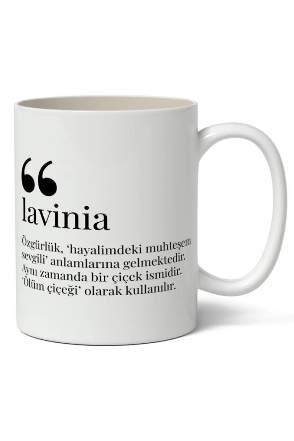 Lavinia Kelime Anlamı Baskılı Kupa Bardak Baskılı Kahve Kupa Bardak ürün görseli 1