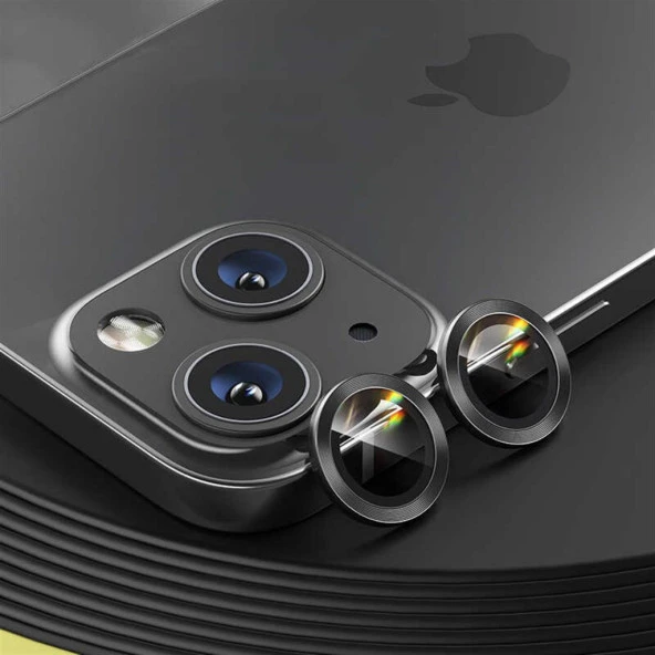 Apple iPhone 14 Plus Mercek Lens Kamera Koruyucu SİYAH ürün görseli 1