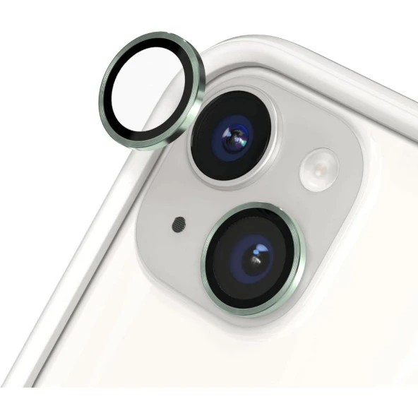 iPhone 15 / 15 Plus Mercek Lens Kamera Koruyucu YEŞİL ürün görseli 1