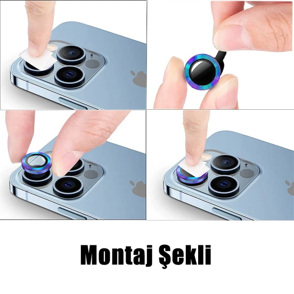 Apple iPhone 14 Mercek Lens Kamera Koruyucu MOR - Resim 3