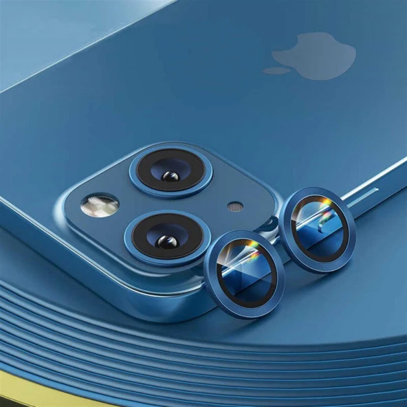 Apple iPhone 14 Mercek Lens Kamera Koruyucu MAVİ ürün görseli 1