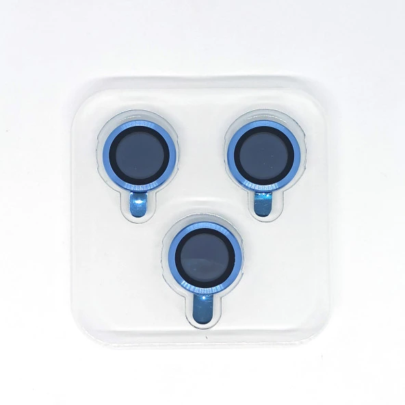 iPhone 13 Pro Max Kamera Koruyucu Mavi - Resim 2