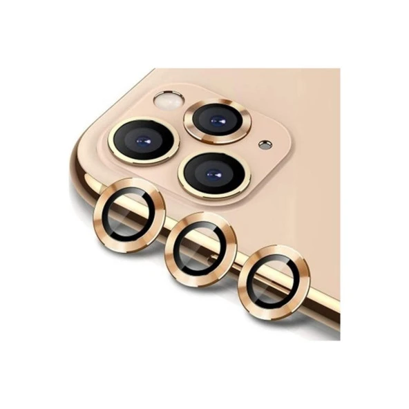 Apple iPhone 13 Pro İle Uyumlu Mercek Lens Kamera Koruyucu GOLD 9018000000634 ürün görseli 1