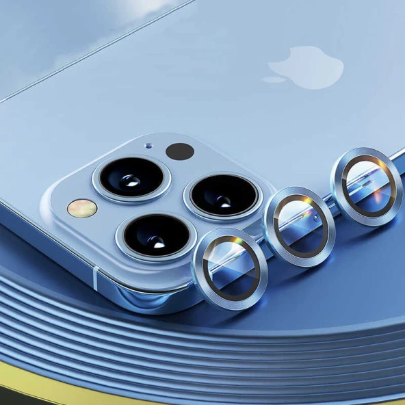 Apple iPhone 13 Pro Mercek Lens Kamera Koruyucu SİERRA MAVİ ürün görseli 1