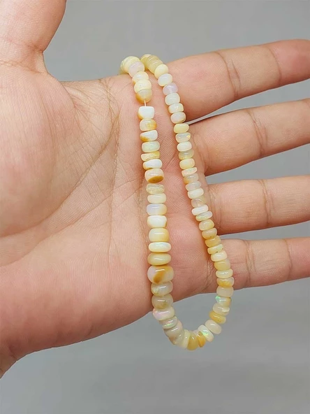 Etiyopya Opal Taşı Kolye Yansımalı Renkler 64 Karat Çelik Kapama (51260) ürün görseli 1