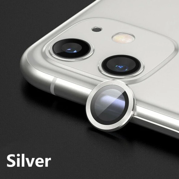 Apple iPhone 12 Mercek Lens Kamera Koruyucu SİLVER ürün görseli 1