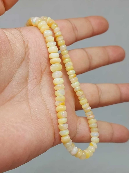 Etiyopya Opal Taşı Kolye Yansımalı Renkler 68 Karat Çelik Kapama (51262) ürün görseli 1