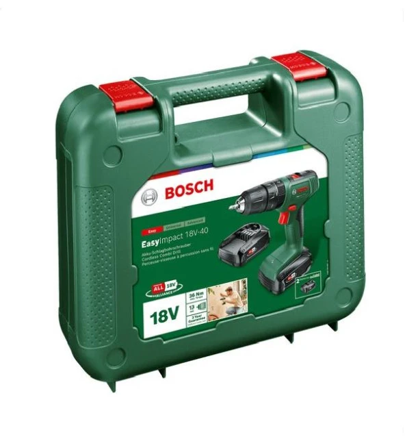 Bosch EasyImpact 18V-40 2x2Ah Darbeli Vidalama - Resim 2