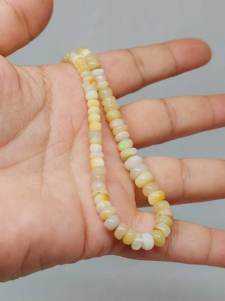 Etiyopya Opal Taşı Kolye Yansımalı Renkler 60 Karat Çelik Kapama (51264) ürün görseli 1