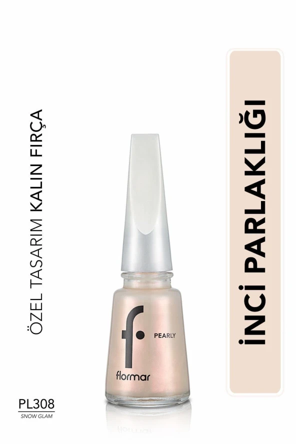 Sedefli Parlak Oje (BEYAZ) - Pearly Nail Enamel - Pl308 Snow Glam - 8682536035446 ürün görseli 1