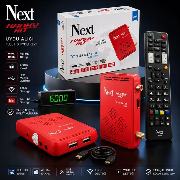 NEXT KANKY HD Uydu Alıcı Mini Full Hd Wifi Youtube Destekli ürün görseli 1