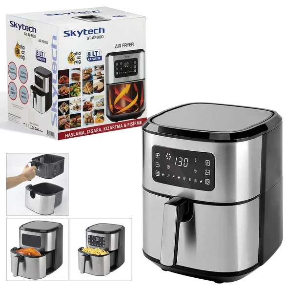 SKYTECH ST-AF800 Airfryer 8 Litre 1700 Watt - Resim 3