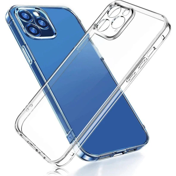 iPhone 15 Pro Max Kılıf Şeffaf Kamera Korumalı Soket 3D ürün görseli 1