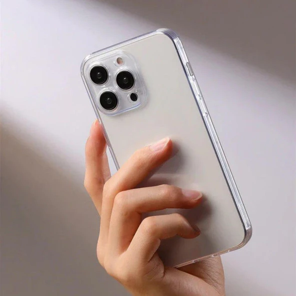 iPhone 15 Pro Kılıf Şeffaf Kamera Korumalı Soket  3D - Resim 3