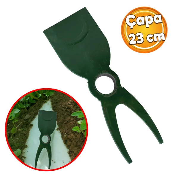Metal Çapa Bahçe Çapası Çift Taraflı Çatallı Düz Hobi Çapa 23 cm Demir Döküm ürün görseli 1