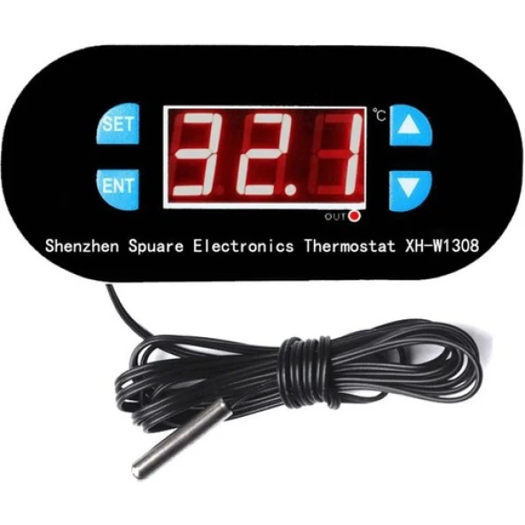 Röle Çıkışlı Dijital Termostat 12V Sıcaklık Kontrol Cihazı XH-W1308 ürün görseli 1