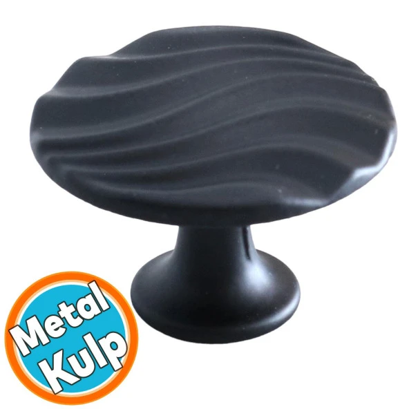 Mat Siyah Kulp Düğme Mobilya Mutfak Dolabı Çekmece Dolap Kulpları Kapak Kulpu Kulb Metal ürün görseli 1
