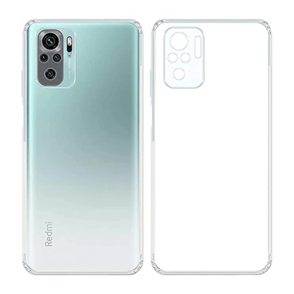 Xiaomi Redmi Note 10 Kılıf Şeffaf Silikon Kamera 3D - Resim 2