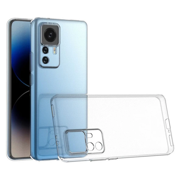 Xiaomi Mi 12T İle Uyumlu Kılıf Şeffaf Silikon Kamera Korumalı 3D ürün görseli 1
