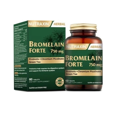 Nutraxin Bromelain Forte 60 Tablet - Resim 6