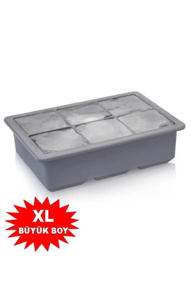Mithra Life 6 lı Büyük Boy Kare Silikon Buz Kalıbı MIT1073 ürün görseli 1