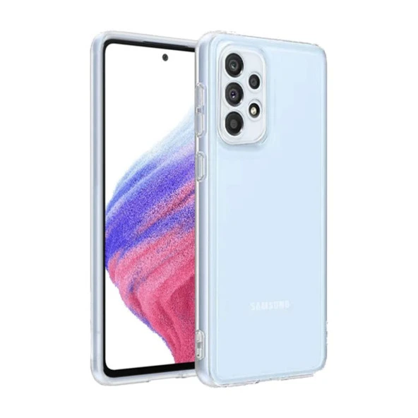 Samsung Galaxy A53 İle Uyumlu Kılıf Şeffaf Silikon Kamera Korumalı 3D ürün görseli 1