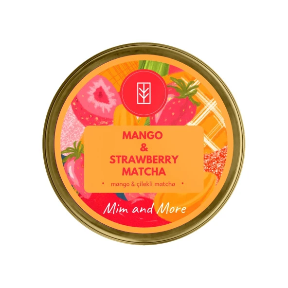 Mim and More Mango & Strawberry, Mango ve Çilek Aromalı Matcha 25 Gr ürün görseli 1