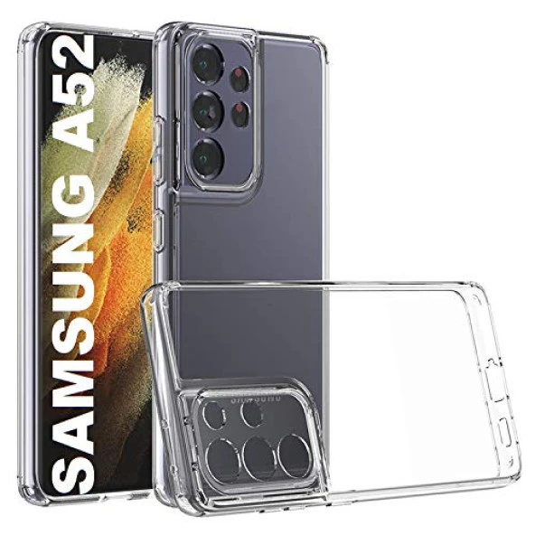 Samsung Galaxy A52 4G İle Uyumlu Kılıf Şeffaf Kamera Korumalı 3D ürün görseli 1