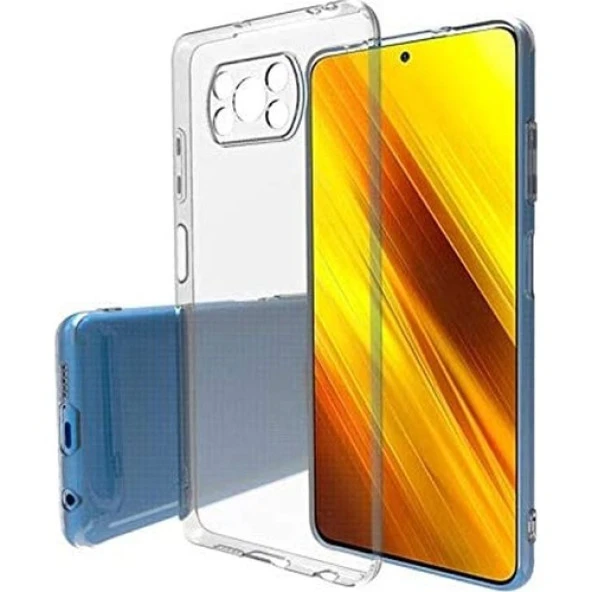 Poco X3 NFC İle Uyumlu Kılıf Şeffaf Silikon Kamera Korumalı 3D ürün görseli 1