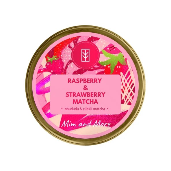 Mim and More Raspberry & Strawberry Matcha, Ahududu ve Çilek Aromalı Matcha 25 Gr ürün görseli 1