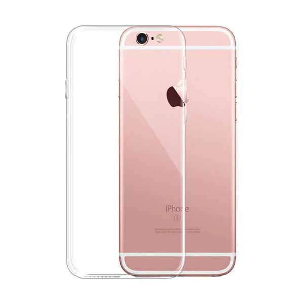 iPhone 6 6S İle Uyumlu Kılıf Şeffaf Silikon Kamera Korumalı 0,30 mm ürün görseli 1