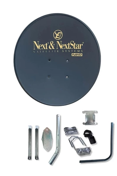Televizyon Çanak Anten Takımı Siyah Full Set  80Cm Çanak Anten + Çiftli Lnb + Kablo ürün görseli 1