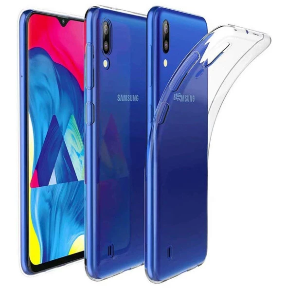 Samsung M10 Kılıf Şeffaf Silikon Kamera Korumalı 3D Tıpalı ürün görseli 1