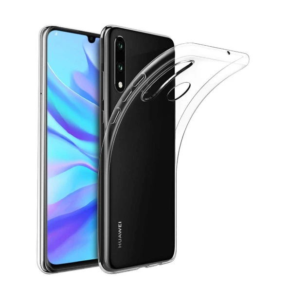 Huawei P30 Lite İle Uyumlu Kılıf Şeffaf Silikon Kamera Korumalı 3D ürün görseli 1