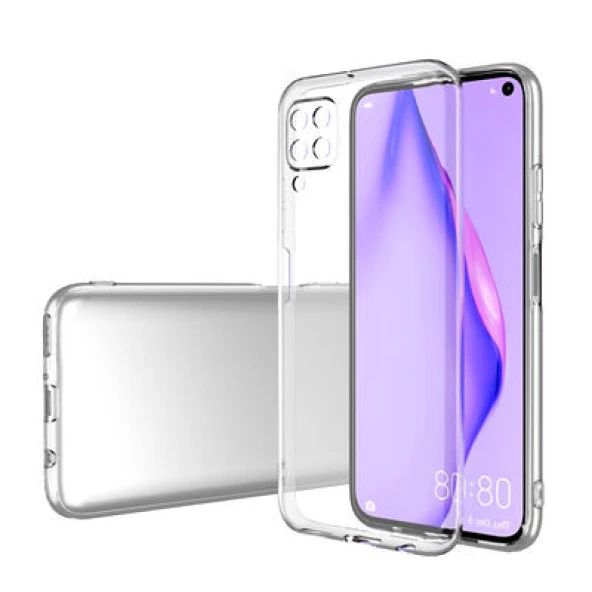 Huawei P40 Lite İle Uyumlu Kılıf Şeffaf Silikon Kamera Korumalı 3D ürün görseli 1