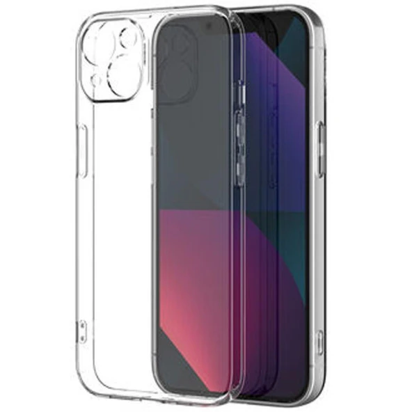 Apple iPhone 13 İle Uyumlu Kılıf Şeffaf Kamera Korumalı Soket 3D ürün görseli 1