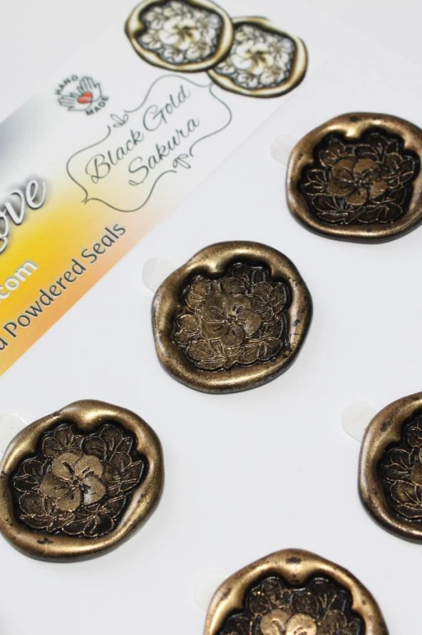 Mühürcüm Sakura 12 Adet 3D Hazır Kendinden Yapışkanlı Sticker Mühür RM2114 ürün görseli 1