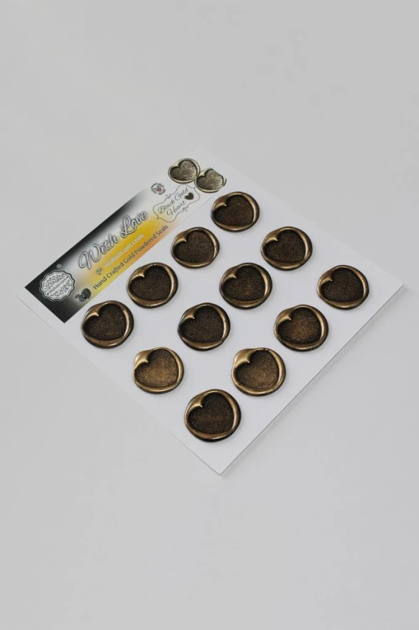 Mühürcüm Kalp 4 12 Adet 3D Hazır Kendinden Yapışkanlı Sticker Mühür RM2118 ürün görseli 1