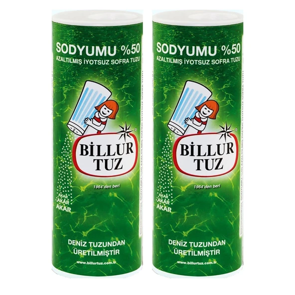 Billur Tuz Sodyumu %50 Azaltılmış 500 gr 2 li ürün görseli 1