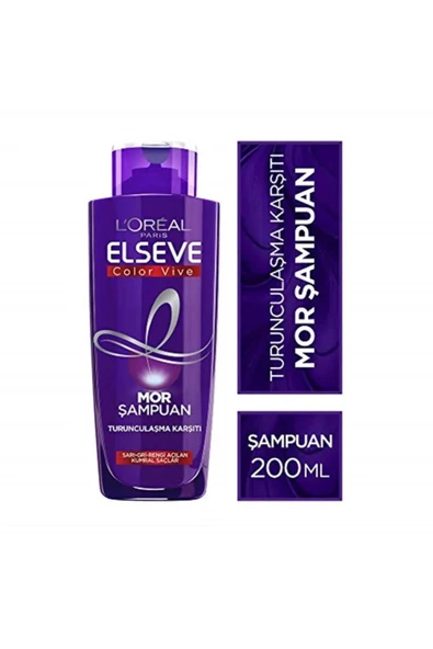 Loreal Paris Elseve Turunculaşma Karşıtı Mor Şampuan 200 ml ürün görseli 1