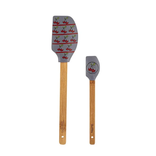 TANTİTONİ GRİ DESENLİ 2Lİ SİLİKON SPATULA SETİ ürün görseli 1