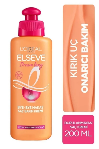 Elseve Loreal Paris Dream Long Bye-bye Makas Saç Bakım Kremi 200 ml ürün görseli 1